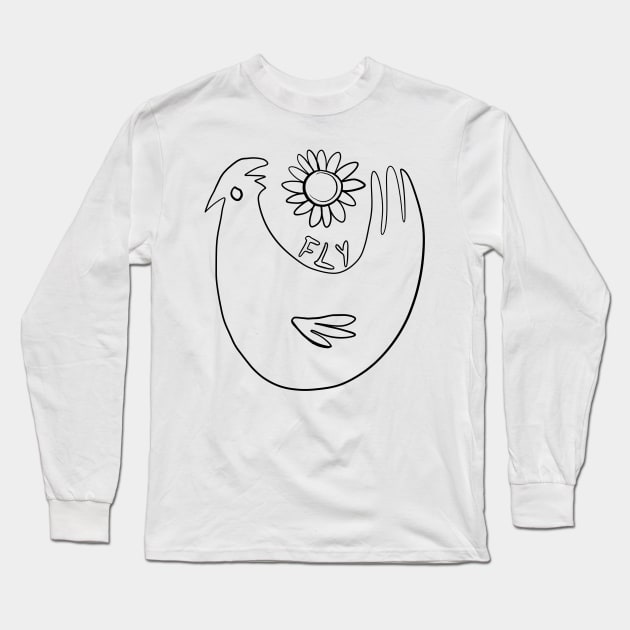 fly Long Sleeve T-Shirt by Angel Rivas